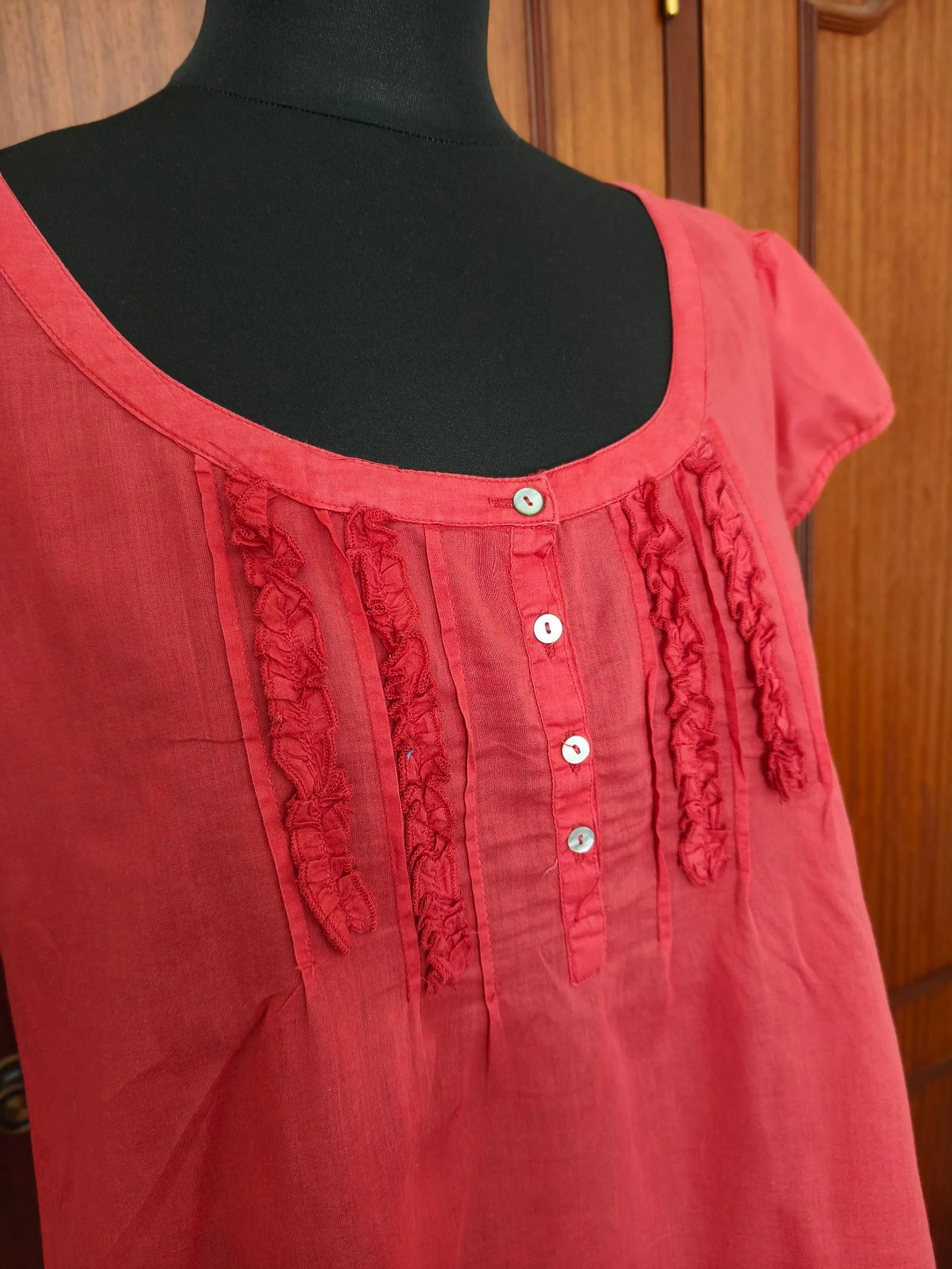 Blusa Zara Basic XL Coral / Top Zara Basic XL Corail – photo 3